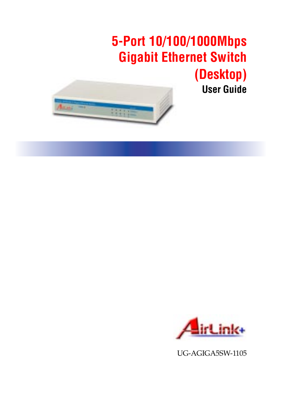 Airlink UG-AGIGA5SW-1105 User Manual | 16 pages