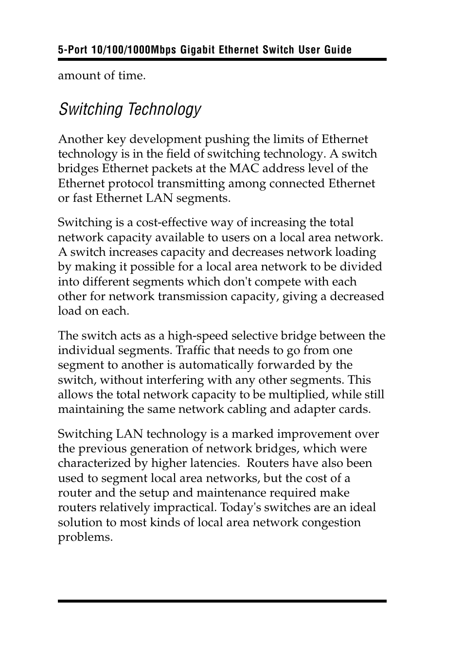 Switching technology | Airlink UG-AGIGA5SW-1105 User Manual | Page 6 / 16