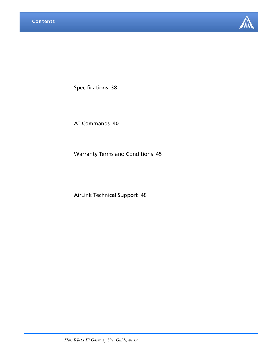 Airlink RJ-11 User Manual | Page 3 / 49