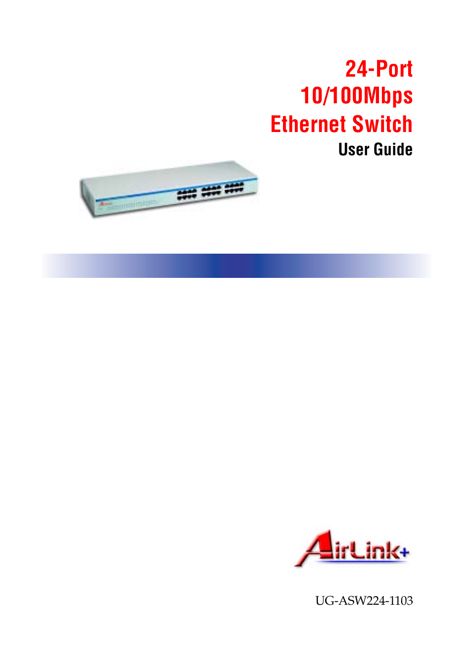 Airlink UG-ASW224-1103 User Manual | 20 pages