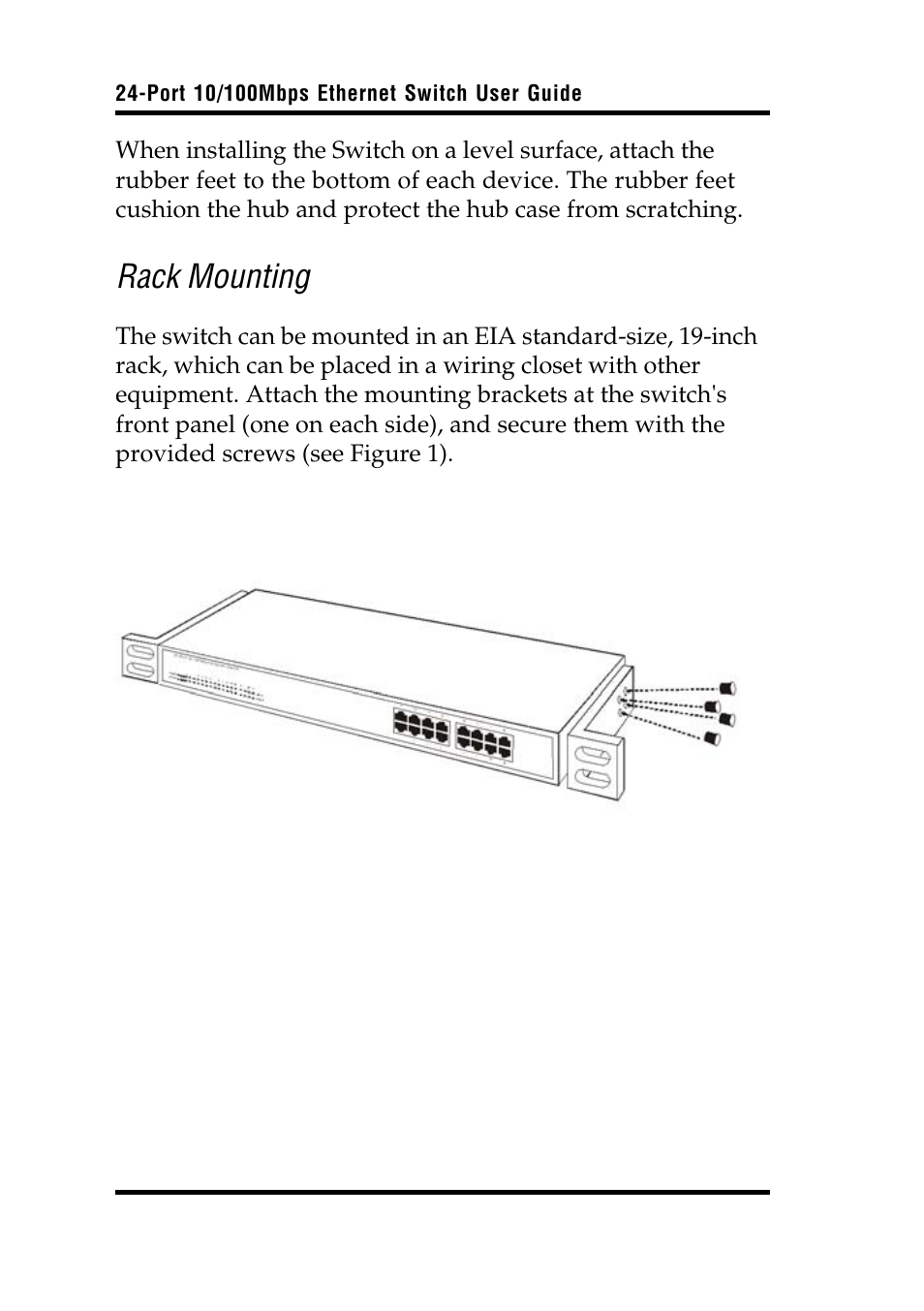 Rack mounting | Airlink UG-ASW224-1103 User Manual | Page 12 / 20