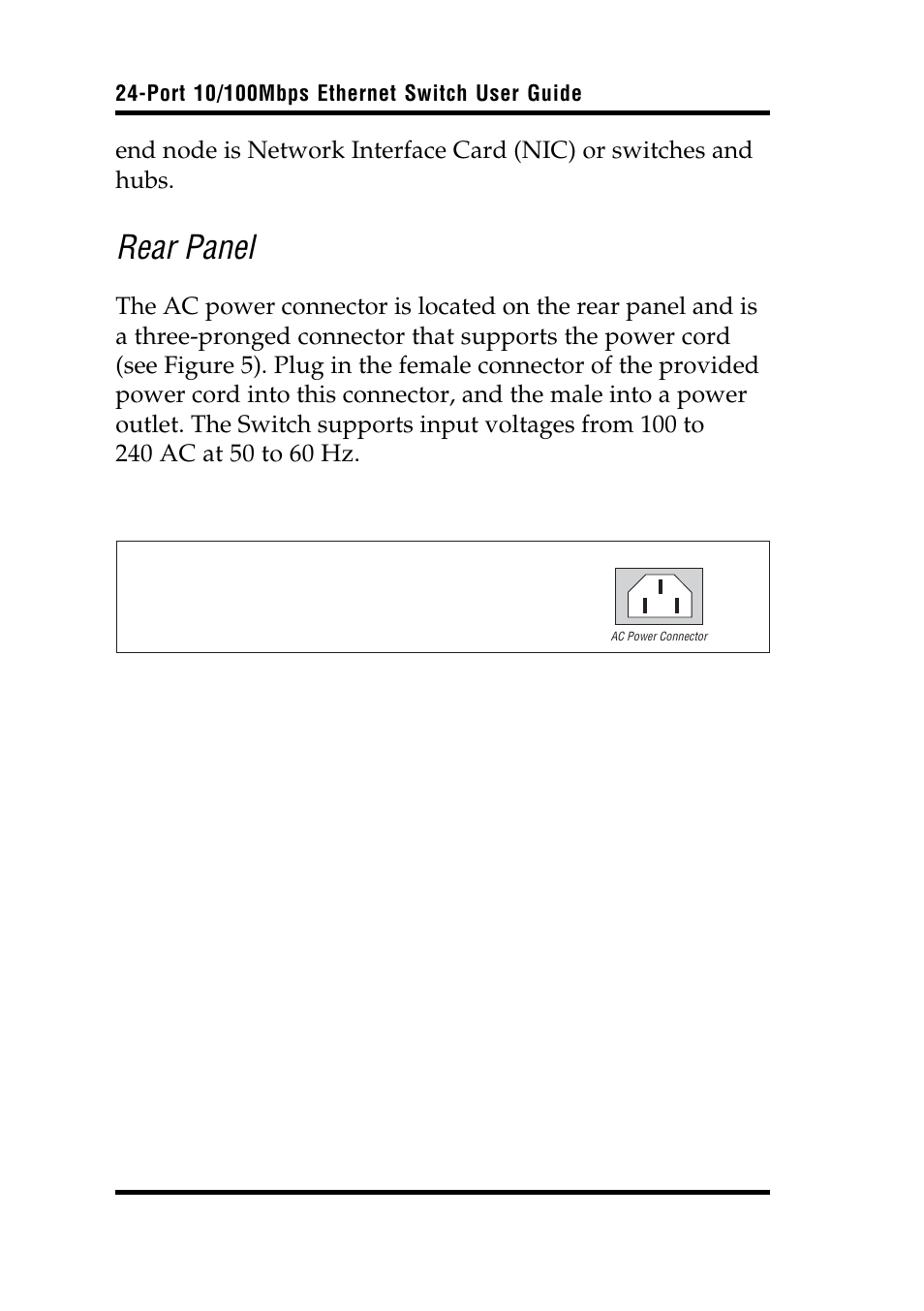 Rear panel | Airlink UG-ASW224-1103 User Manual | Page 16 / 20