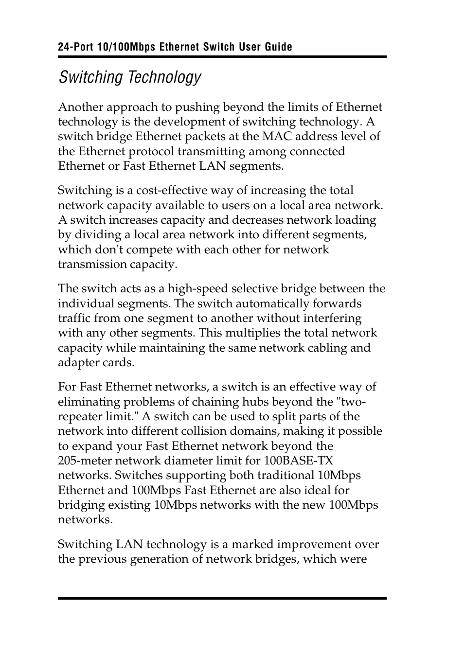 Switching technology | Airlink UG-ASW224-1103 User Manual | Page 8 / 20