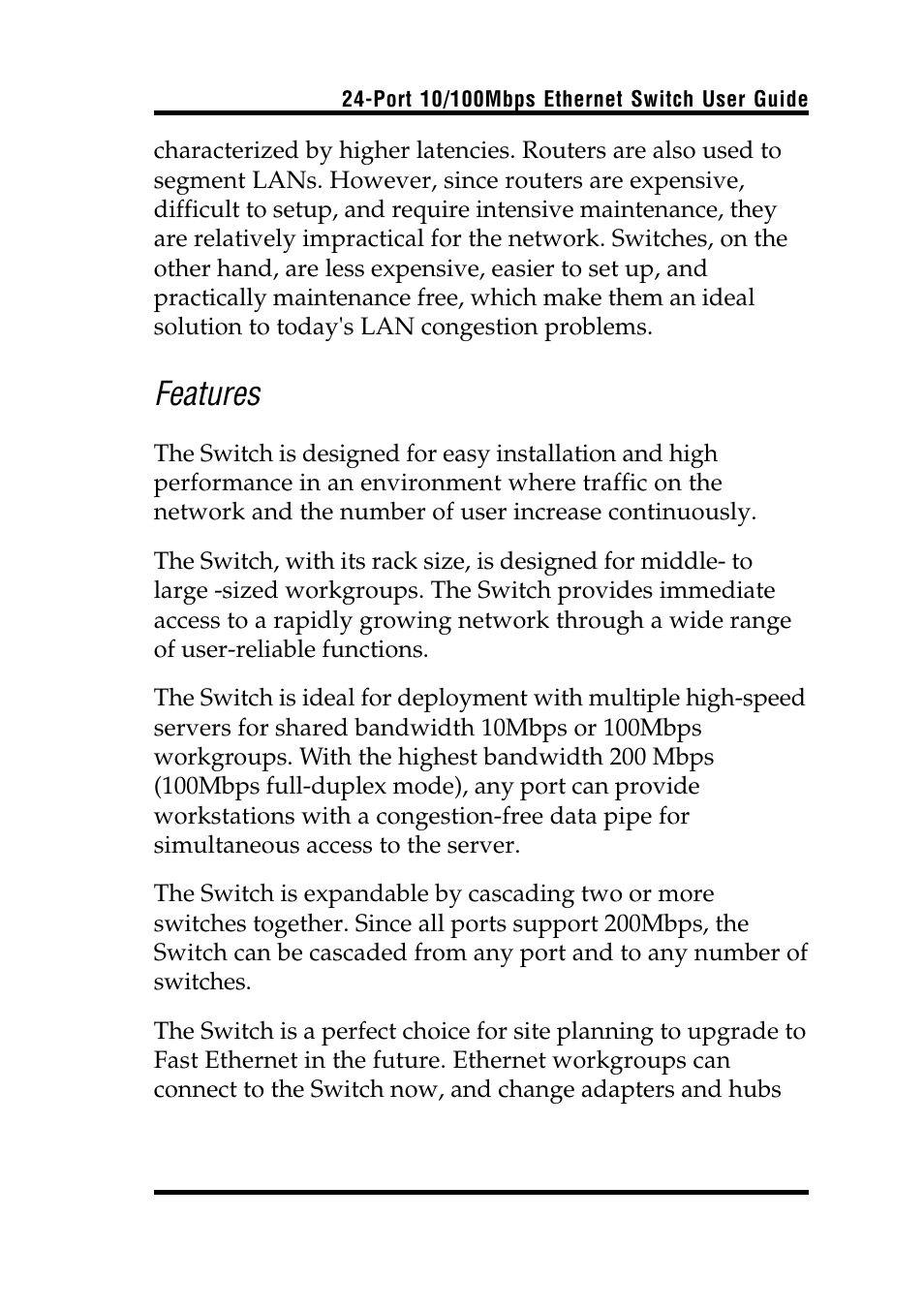 Features | Airlink UG-ASW224-1103 User Manual | Page 9 / 20