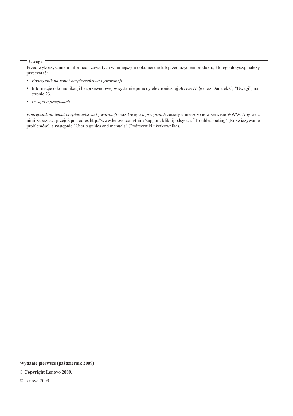 Lenovo ThinkPad T410s User Manual | Page 2 / 48