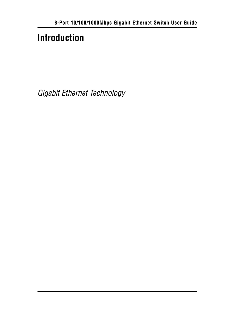 Introduction, Gigabit ethernet technology | Airlink Port 10/100/1000Mbps Gigabit Ethernet Switch User Manual | Page 5 / 16