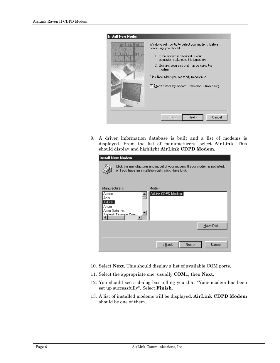 Airlink Raven II User Manual | Page 10 / 32