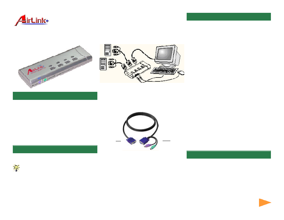 Airlink AKVM-4 User Manual | 2 pages