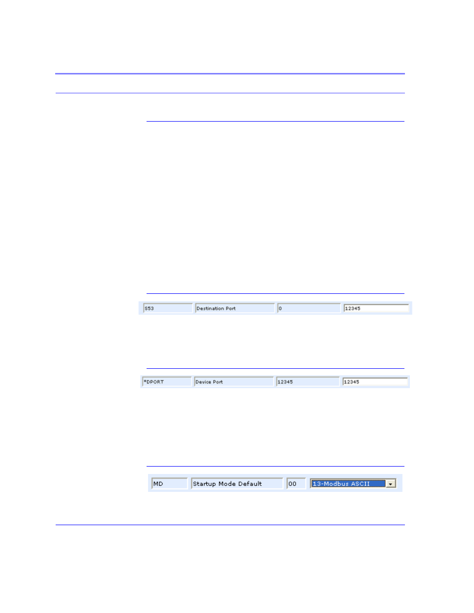 Port, Figure 2. wireless ace: destination port, Figure 3. wireless ace: device port | Default power-up mode, Figure 4. wireless ace: md configuration, Wireless ace: md configuration 38 | Airlink Raven GPRS User Manual | Page 46 / 107