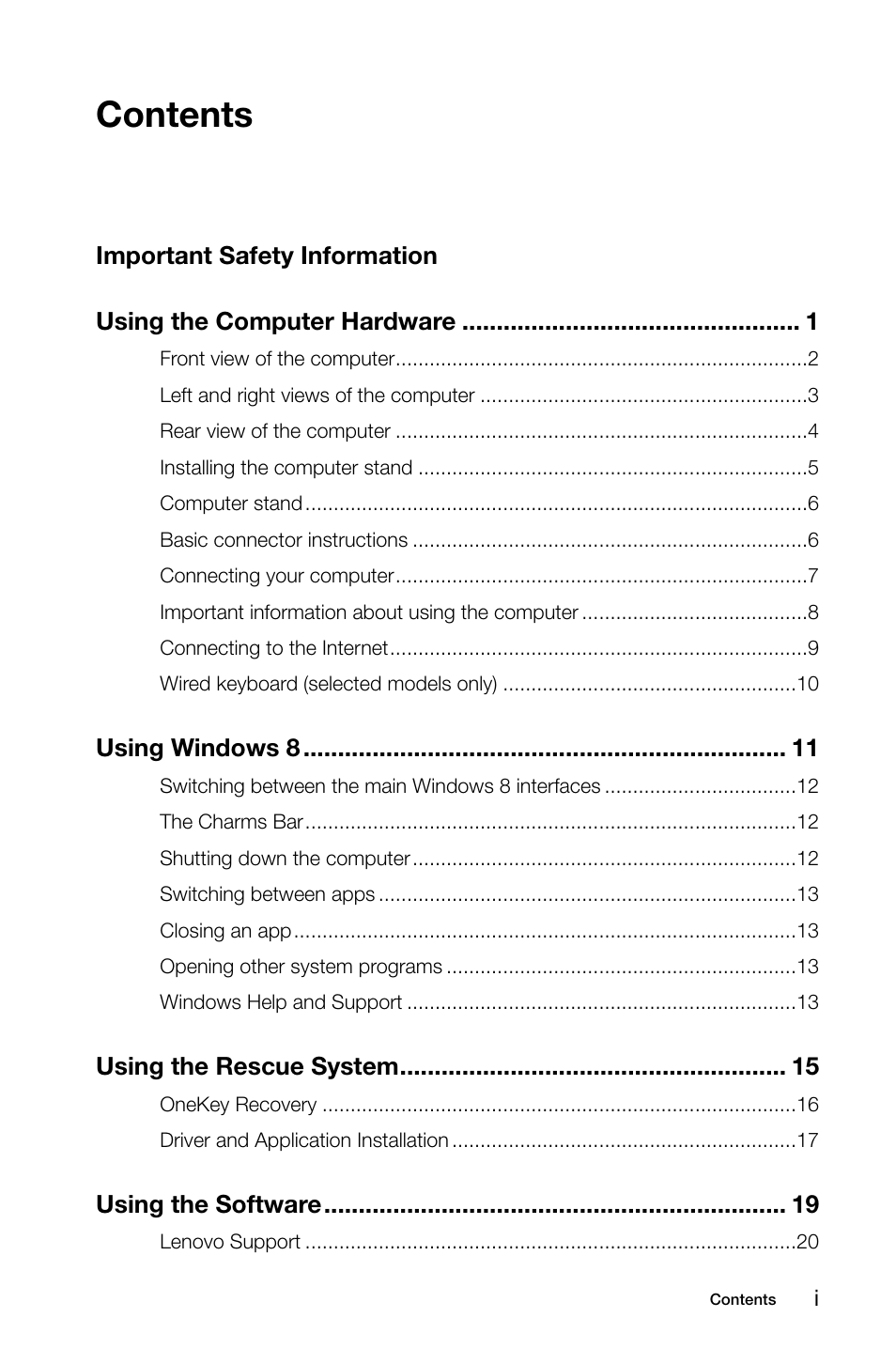 Lenovo IdeaCentre B750 All-in-One User Manual | Page 4 / 53