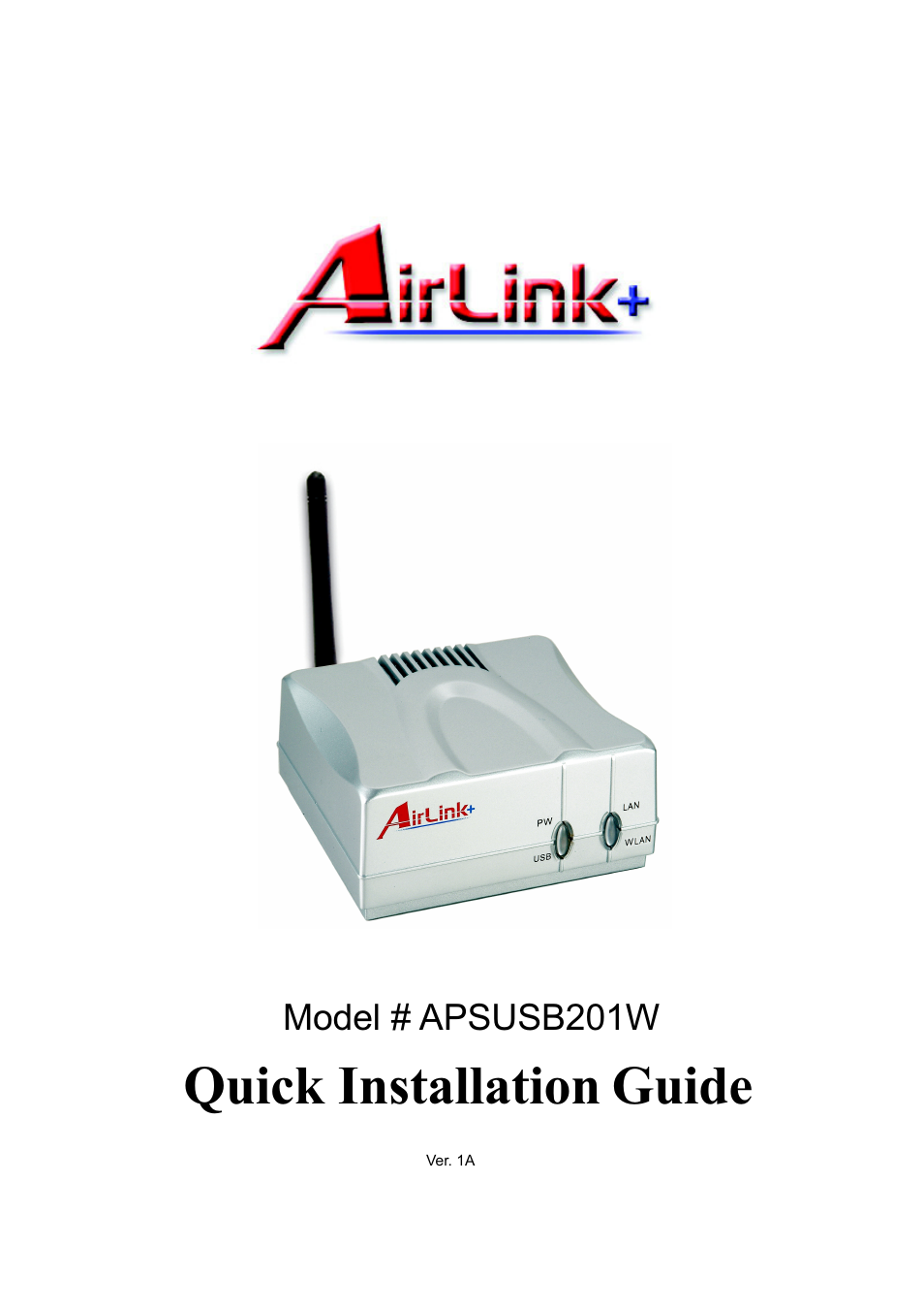 Airlink APSUSB201W User Manual | 16 pages