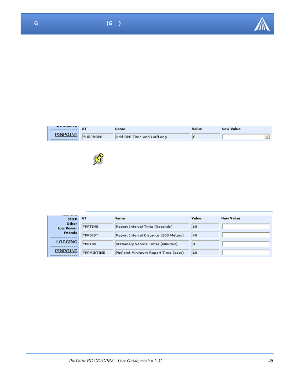 Sending reports, Flush on event, Sending reports flush on event | Airlink PinPoint EDGE/GPRS User Manual | Page 51 / 156