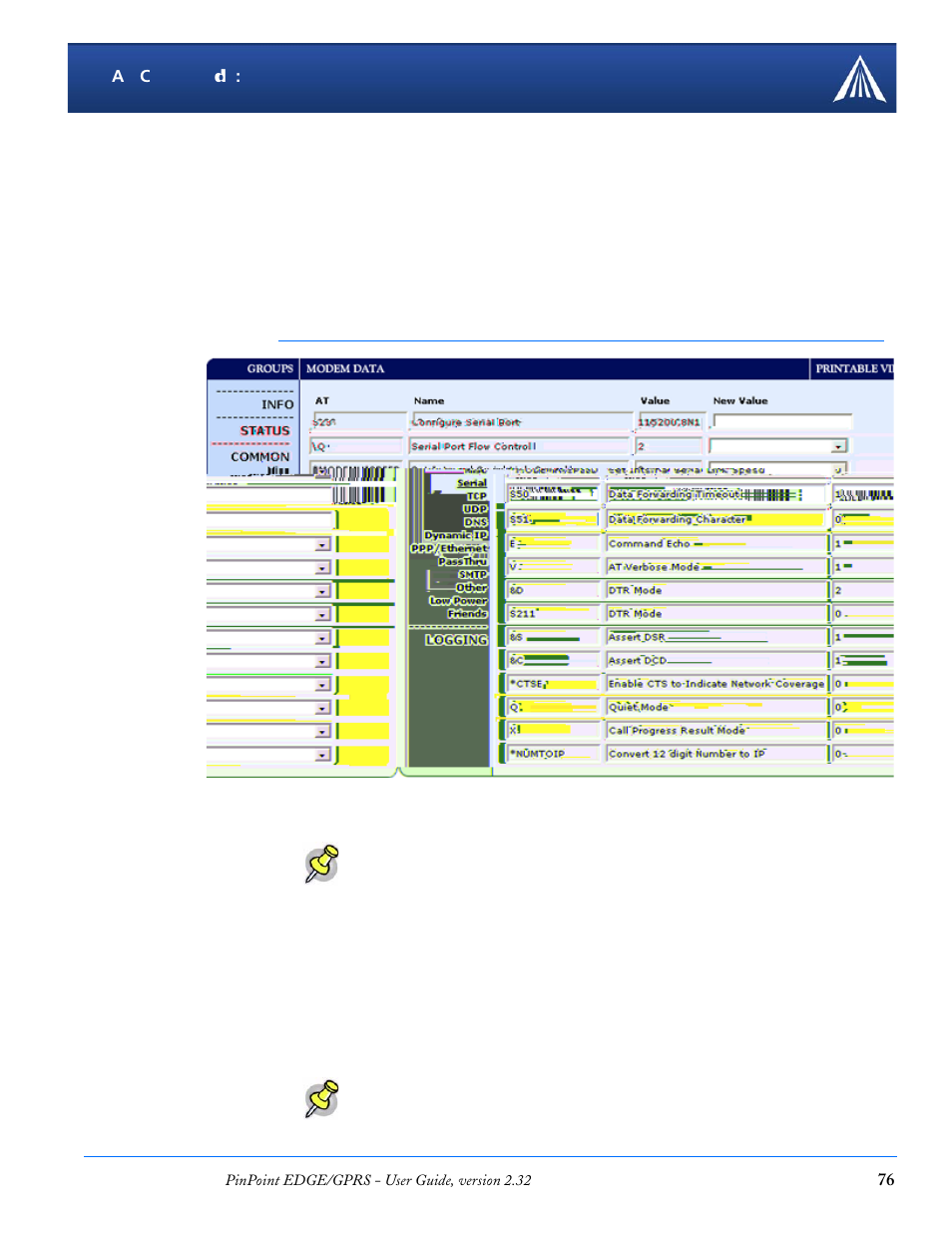 Serial | Airlink PinPoint EDGE/GPRS User Manual | Page 82 / 156