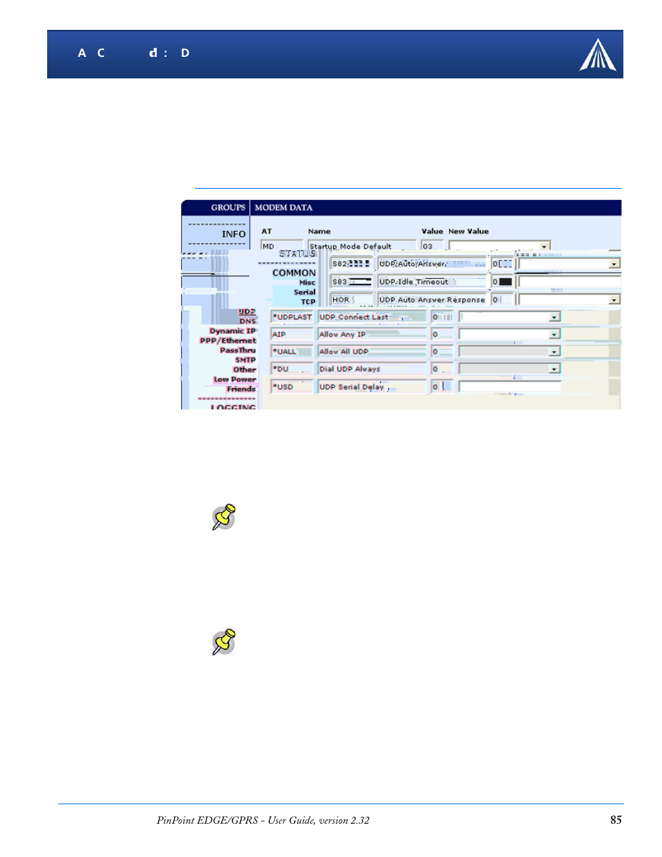 Airlink PinPoint EDGE/GPRS User Manual | Page 91 / 156