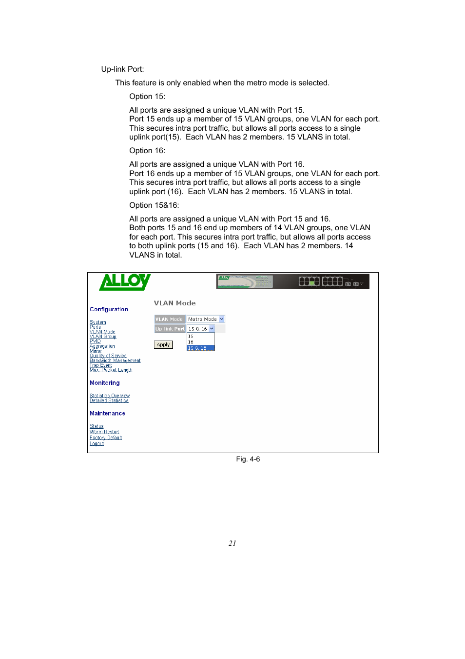Alloy Computer Products 16-PORT GIGABIT WEB SMART SWITCH GSS-16T2SFP User Manual | Page 27 / 66