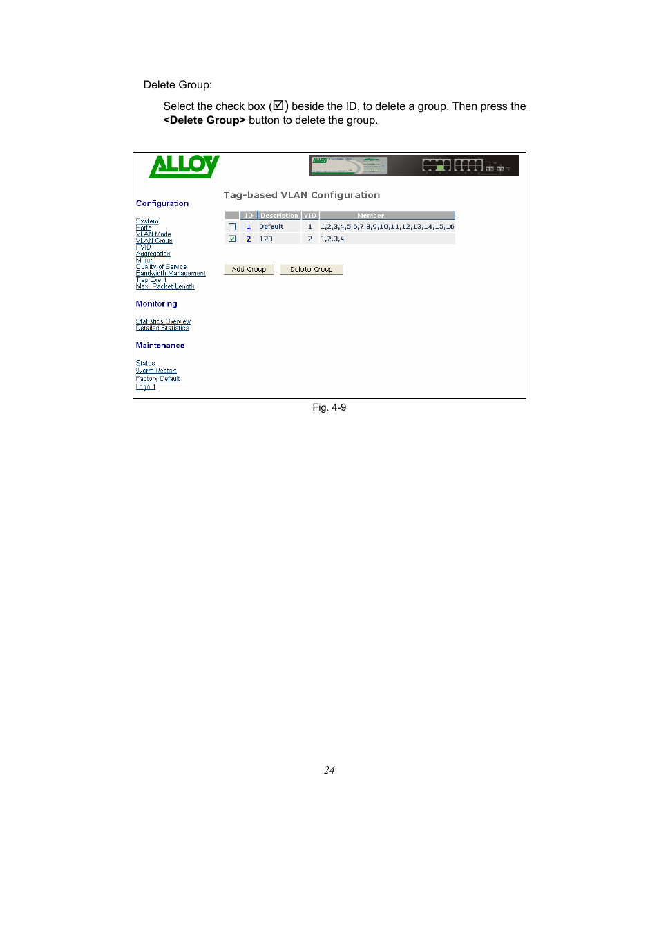Alloy Computer Products 16-PORT GIGABIT WEB SMART SWITCH GSS-16T2SFP User Manual | Page 30 / 66