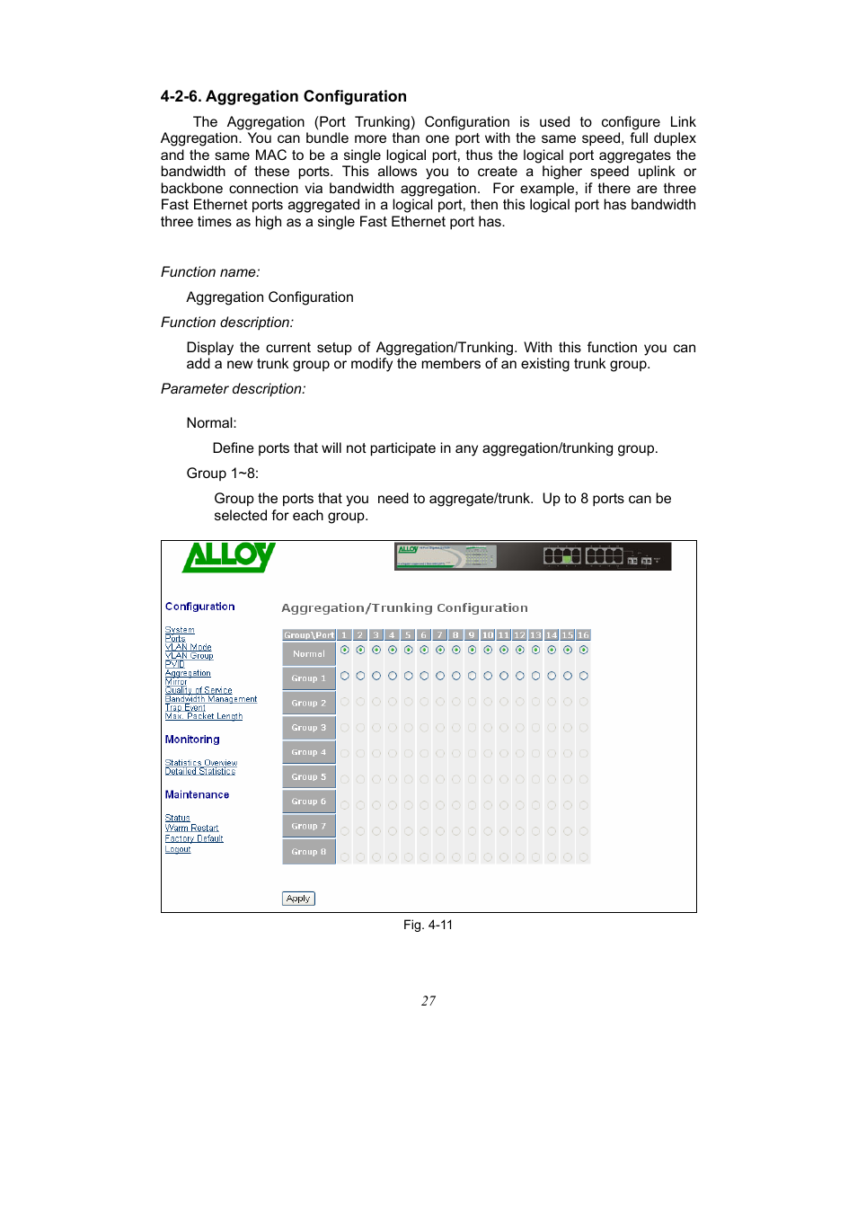 Alloy Computer Products 16-PORT GIGABIT WEB SMART SWITCH GSS-16T2SFP User Manual | Page 33 / 66
