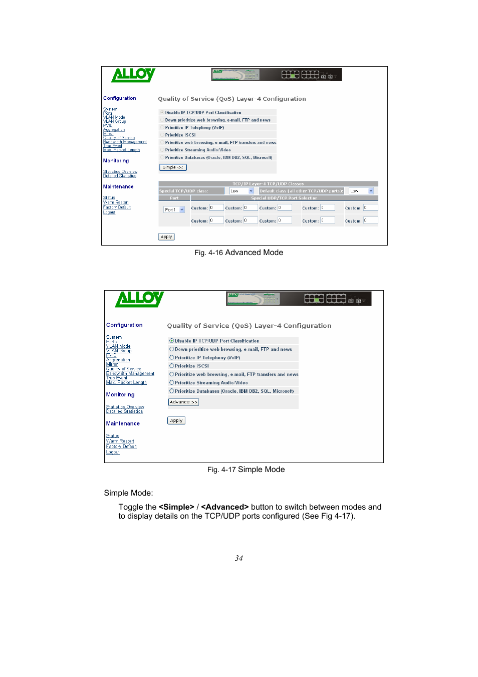 Alloy Computer Products 16-PORT GIGABIT WEB SMART SWITCH GSS-16T2SFP User Manual | Page 40 / 66