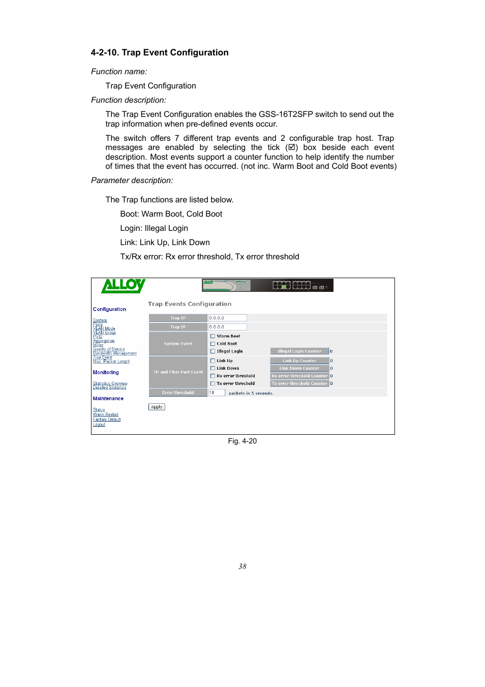 Alloy Computer Products 16-PORT GIGABIT WEB SMART SWITCH GSS-16T2SFP User Manual | Page 44 / 66