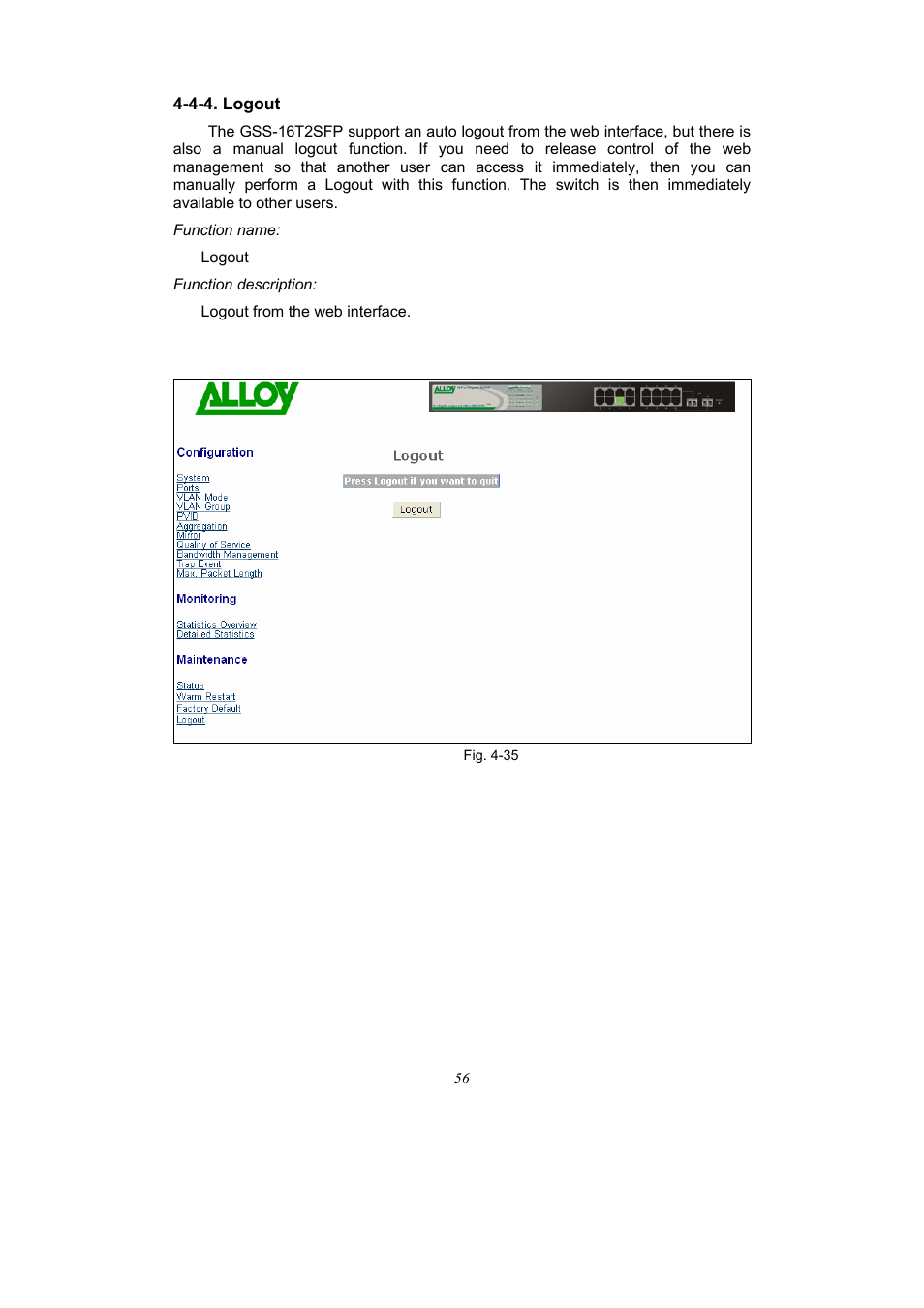 Alloy Computer Products 16-PORT GIGABIT WEB SMART SWITCH GSS-16T2SFP User Manual | Page 62 / 66