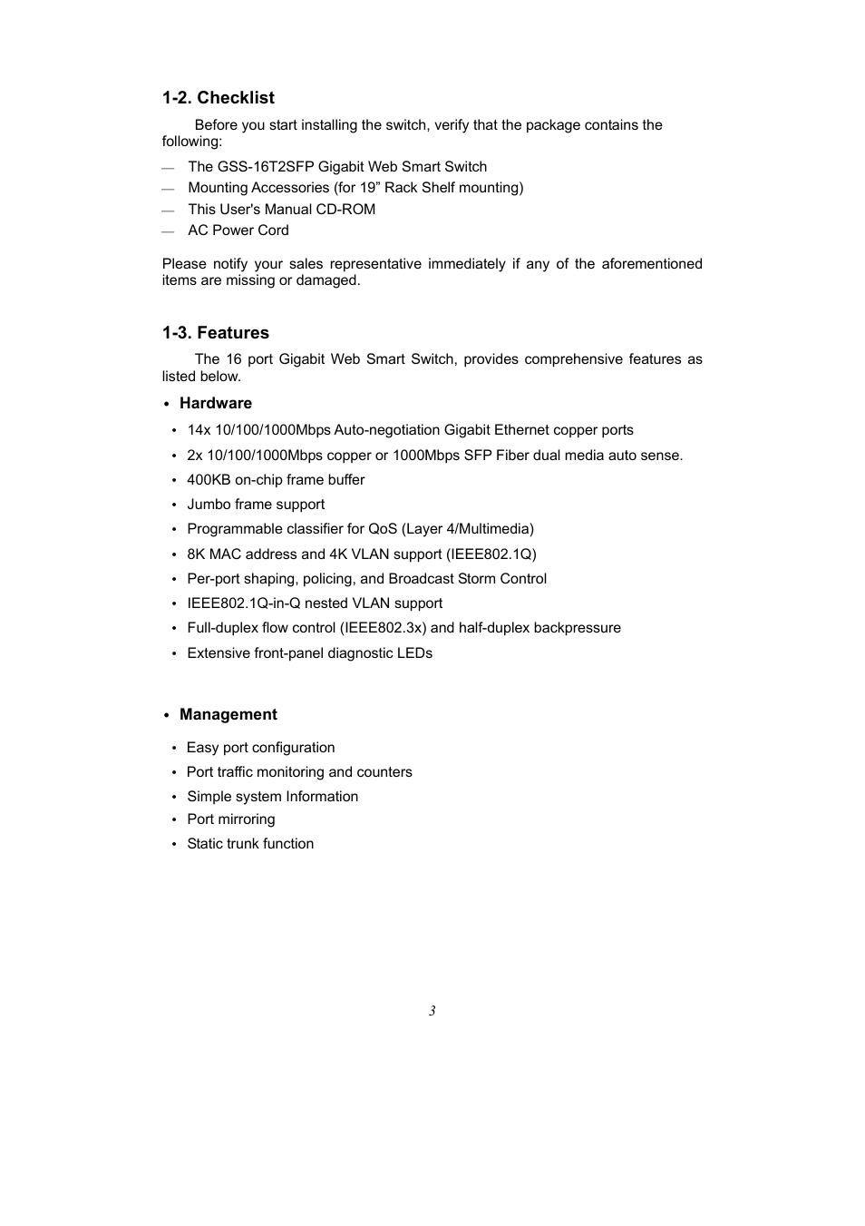 Alloy Computer Products 16-PORT GIGABIT WEB SMART SWITCH GSS-16T2SFP User Manual | Page 9 / 66