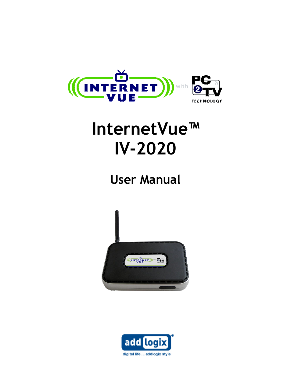 Addlogix IV-2020 User Manual | 29 pages