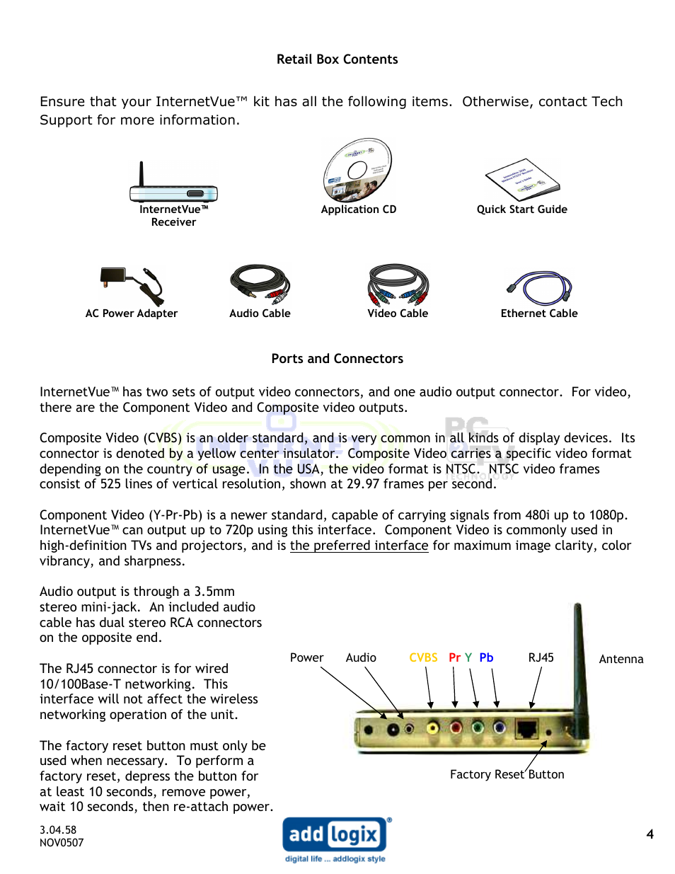 Addlogix IV-2020 User Manual | Page 4 / 29
