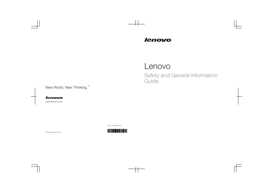 Lenovo Safety and General Information Guide User Manual | 49 pages