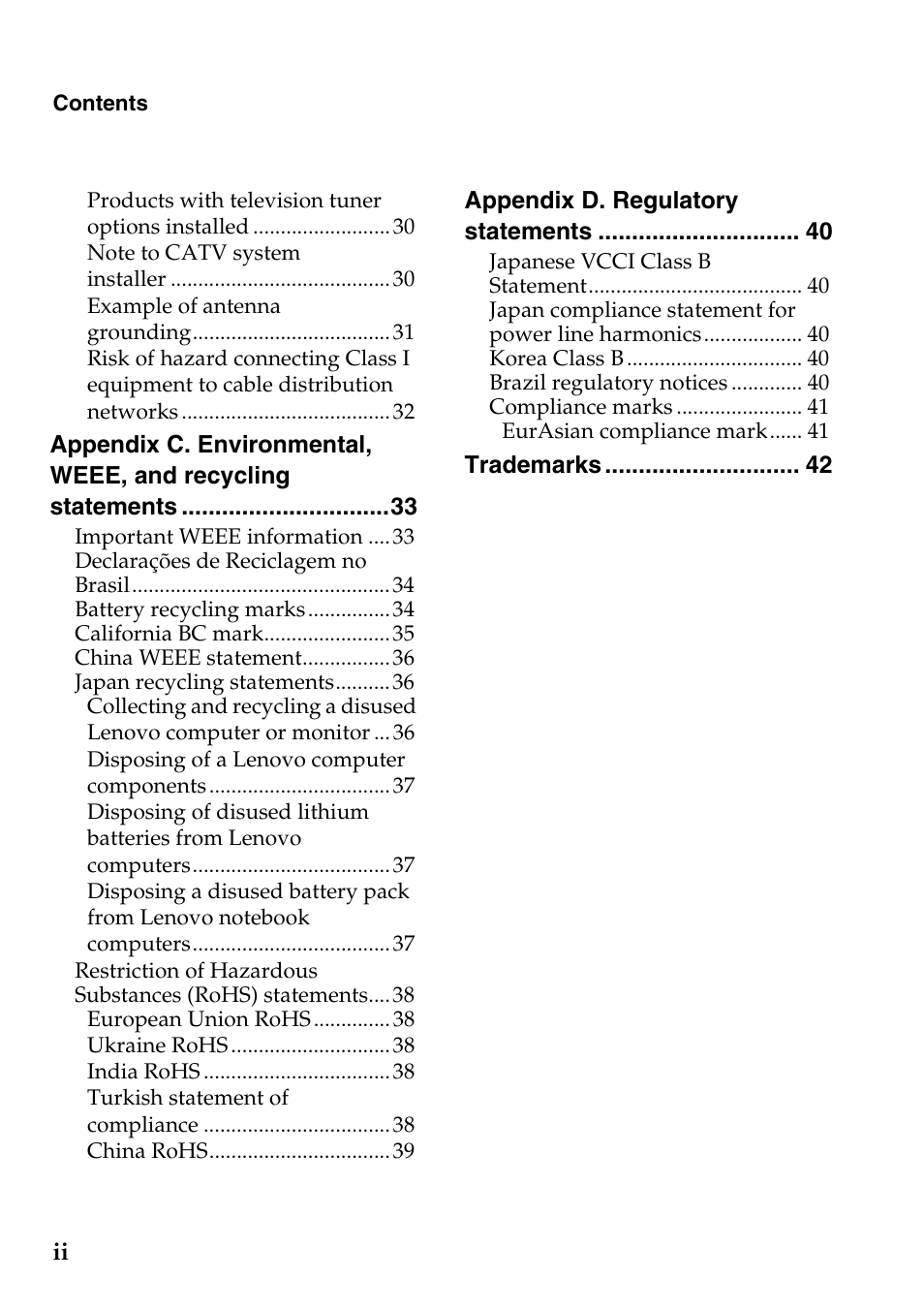 Lenovo Safety and General Information Guide User Manual | Page 5 / 49