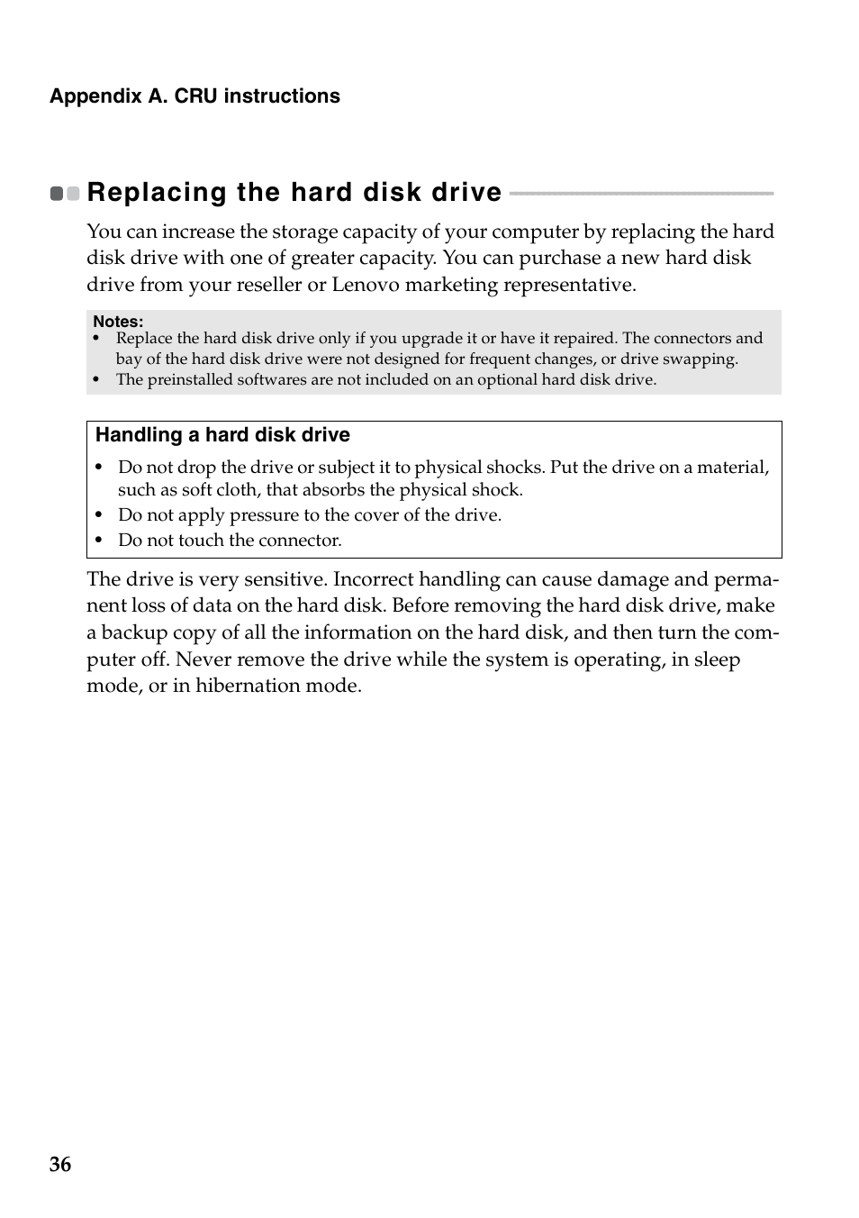 Replacing the hard disk drive | Lenovo G465 Notebook User Manual | Page 40 / 70