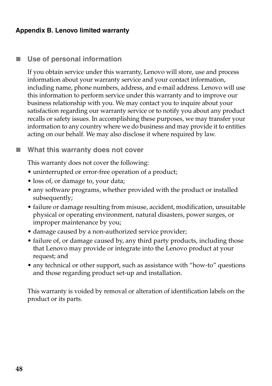 Lenovo G465 Notebook User Manual | Page 52 / 70