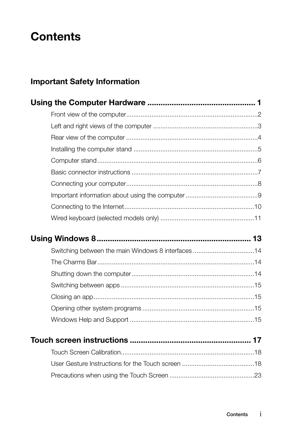 Lenovo C540 Touch All-in-One User Manual | Page 4 / 61
