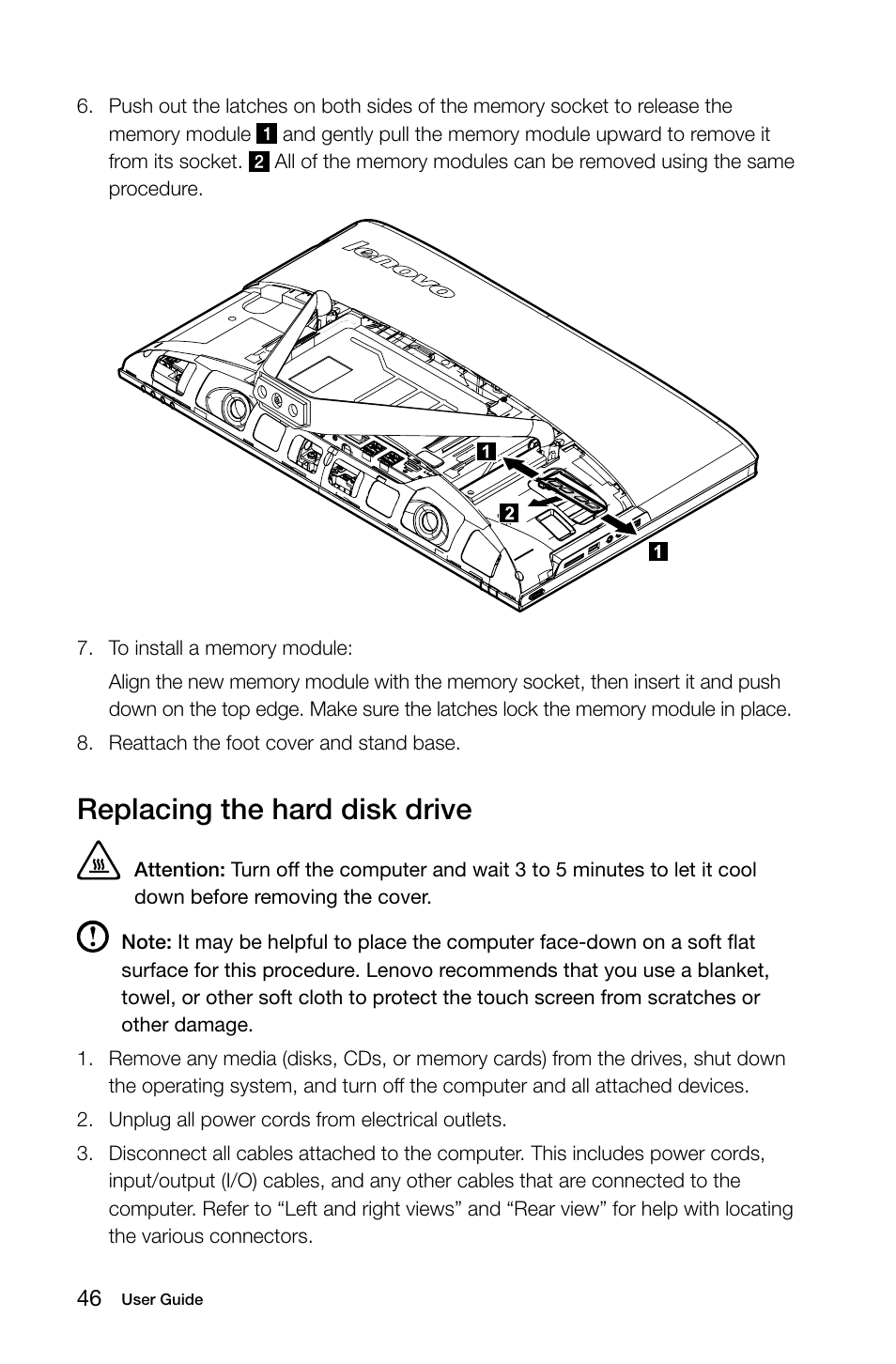 Replacing the hard disk drive | Lenovo C540 Touch All-in-One User Manual | Page 51 / 61