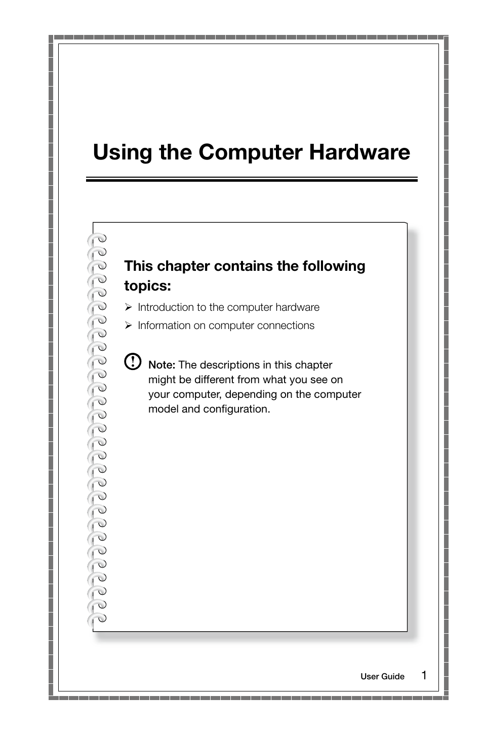 Using the computer hardware | Lenovo C540 Touch All-in-One User Manual | Page 6 / 61
