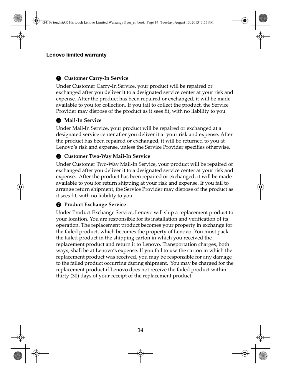 Lenovo G510s Touch Notebook User Manual | Page 14 / 24