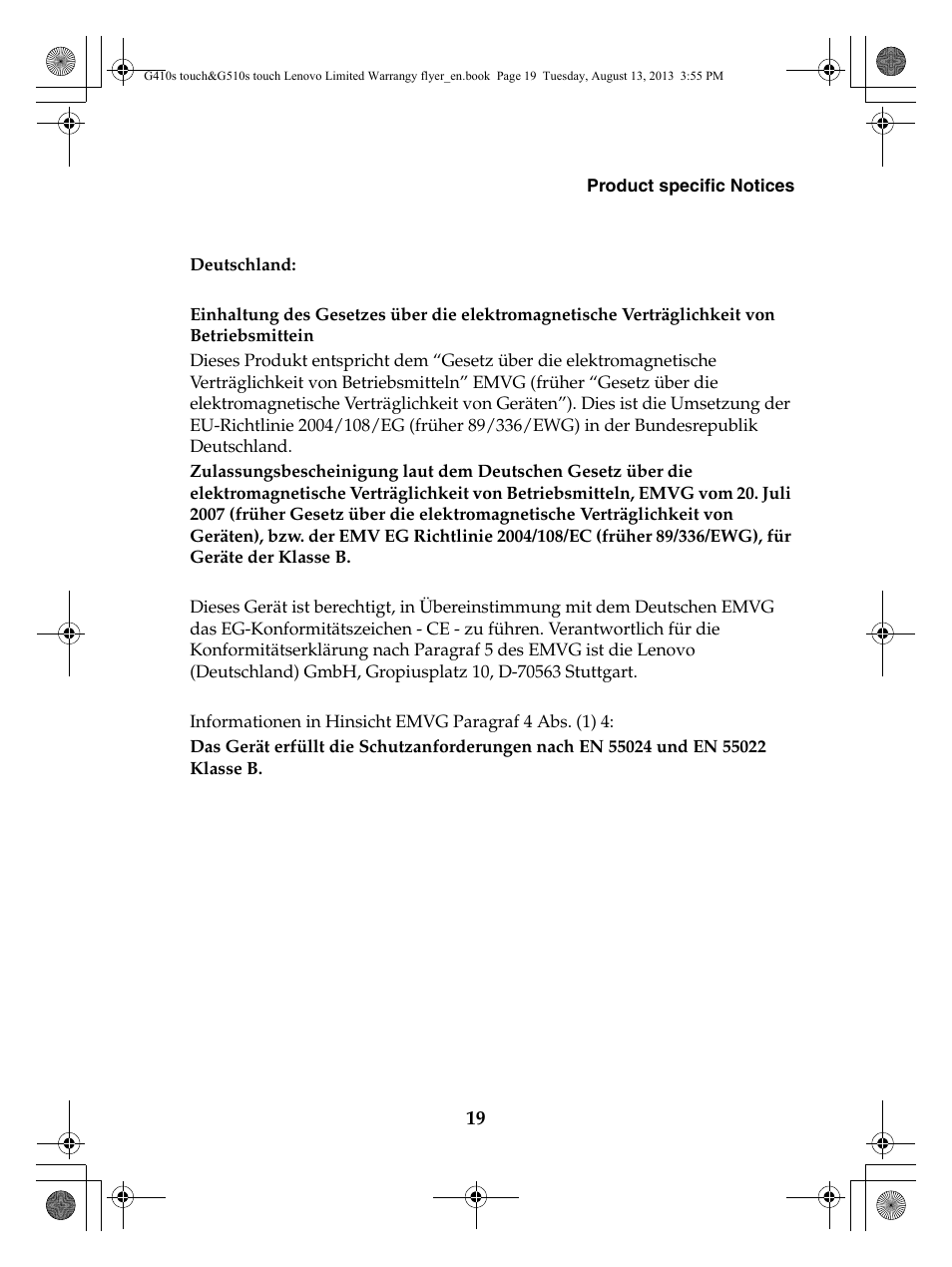 Lenovo G510s Touch Notebook User Manual | Page 19 / 24