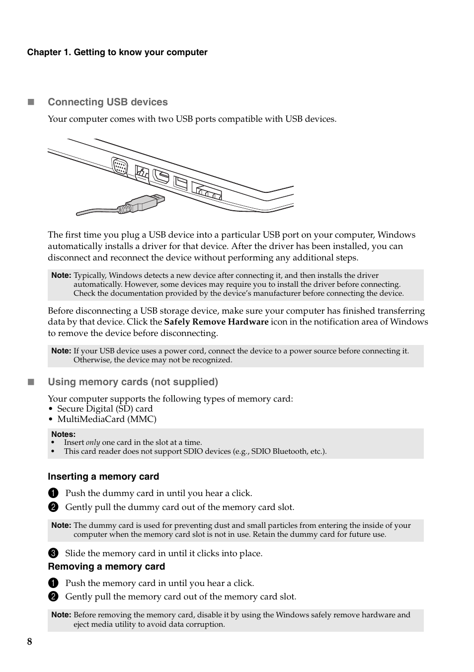 Lenovo IdeaPad Z400 Notebook User Manual | Page 12 / 35