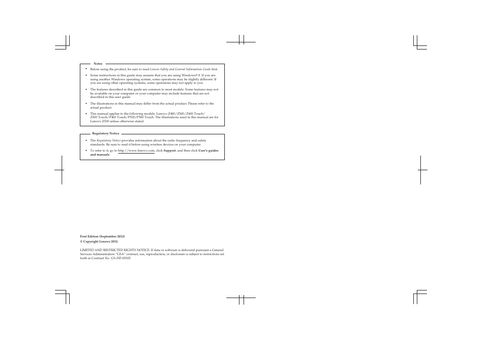 Lenovo IdeaPad Z400 Notebook User Manual | Page 2 / 35