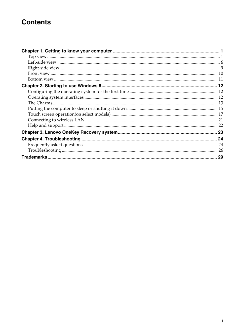 Lenovo IdeaPad Z400 Notebook User Manual | Page 3 / 35