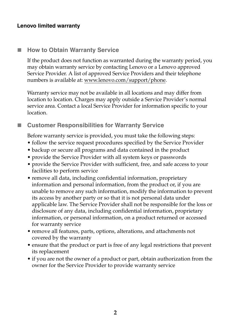 Lenovo Flex 2-14 Notebook Lenovo User Manual | Page 2 / 24