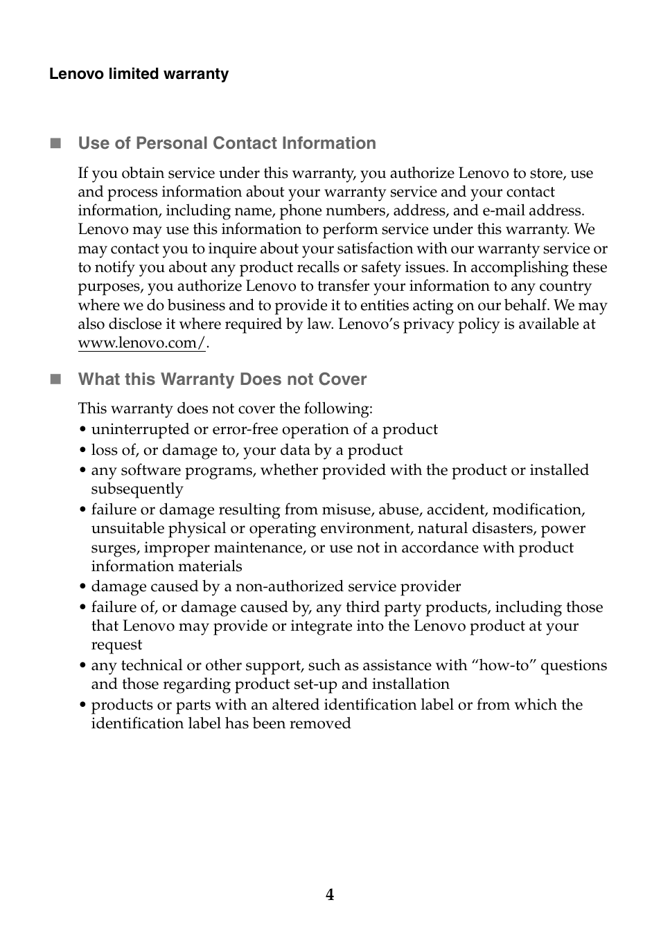 Lenovo Flex 2-14 Notebook Lenovo User Manual | Page 4 / 24
