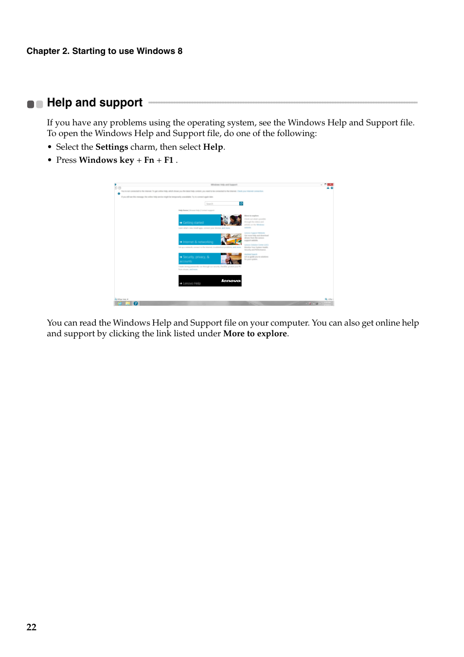 Help and support | Lenovo IdeaPad Z510 Notebook User Manual | Page 26 / 35