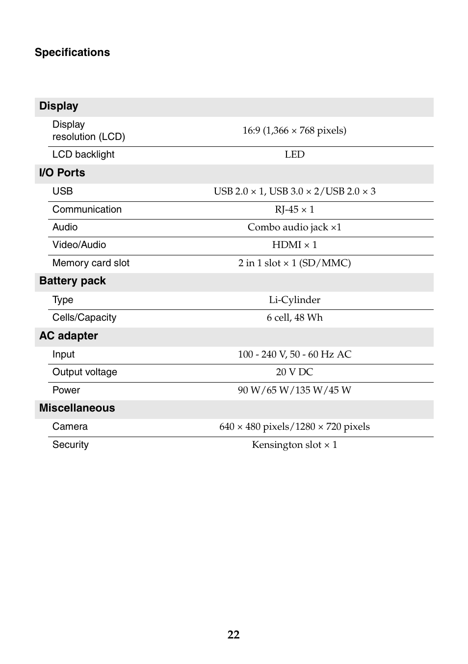 Lenovo G400 Notebook User Manual | Page 22 / 24