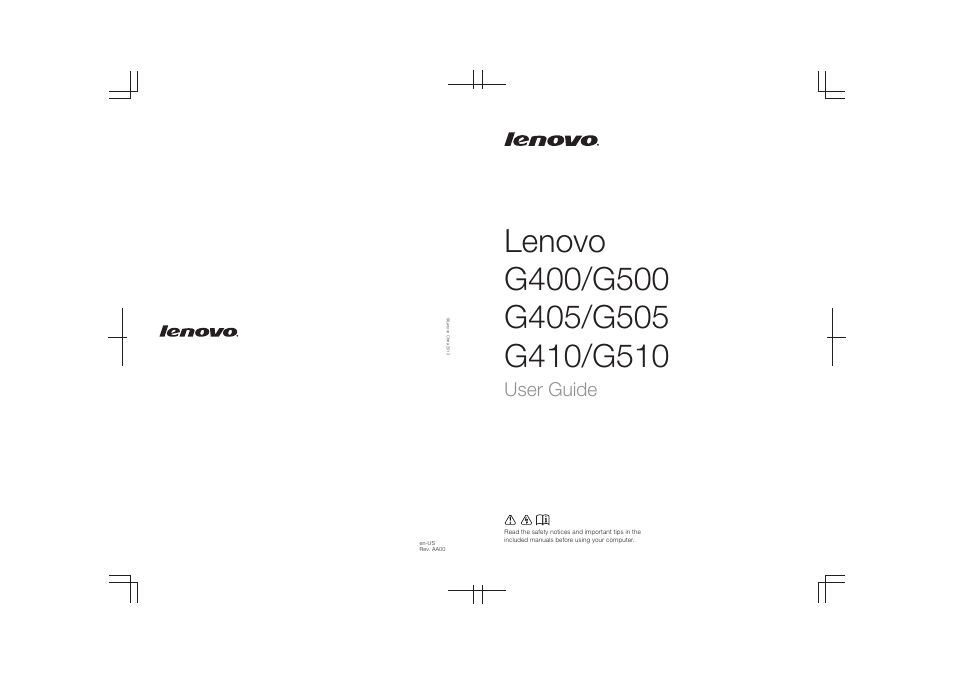 Lenovo G405 Notebook User Manual | 46 pages