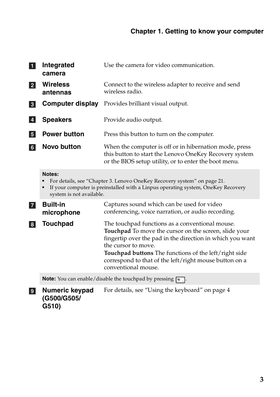 Lenovo G405 Notebook User Manual | Page 7 / 46