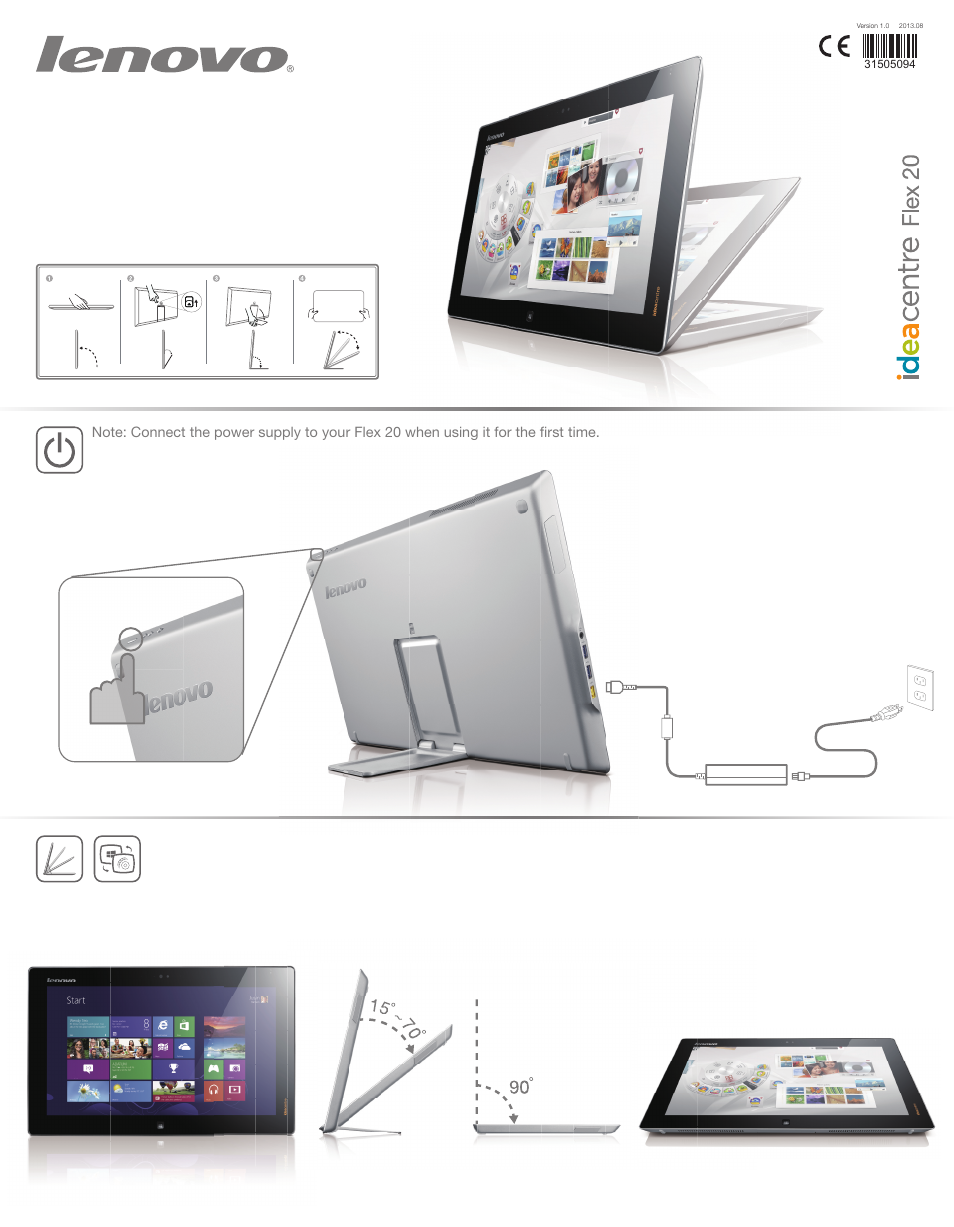 Lenovo Flex 20 All-in-One IdeaCentre User Manual | 2 pages