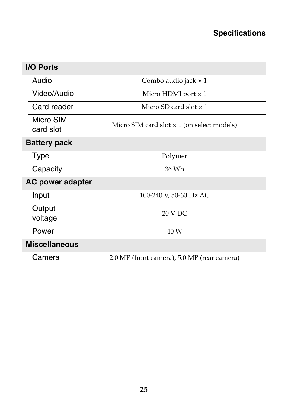 Lenovo Miix 2 11 Tablet Lenovo User Manual | Page 25 / 27