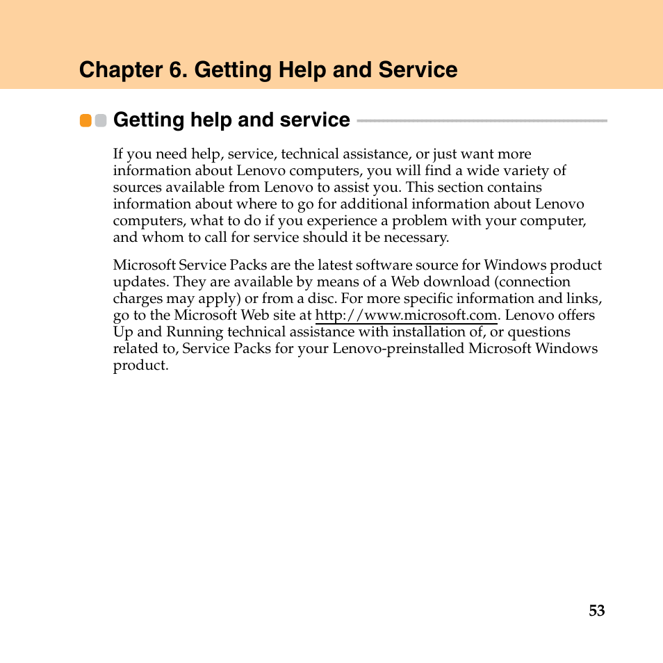 Chapter 6. getting help and service, Getting help and service | Lenovo IdeaPad Y550P User Manual | Page 61 / 142