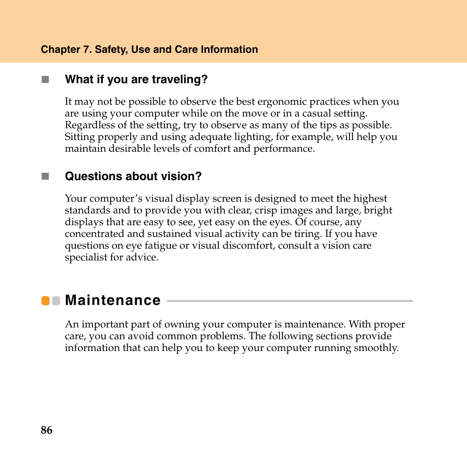 Maintenance | Lenovo IdeaPad Y550P User Manual | Page 94 / 142