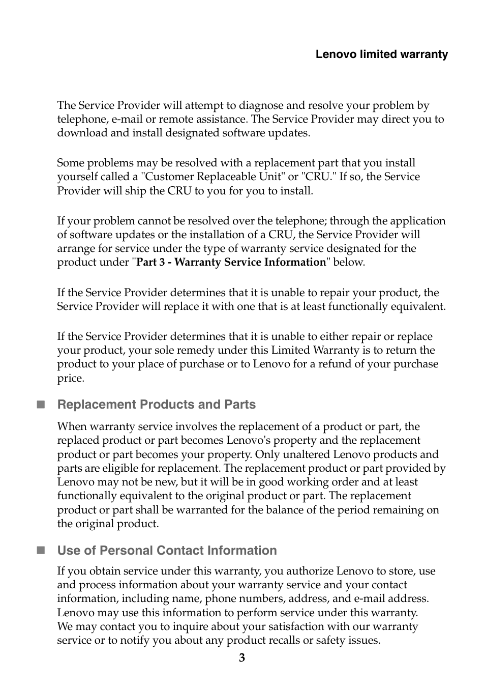 Lenovo G40 30 Notebook Lenovo User Manual | Page 3 / 23